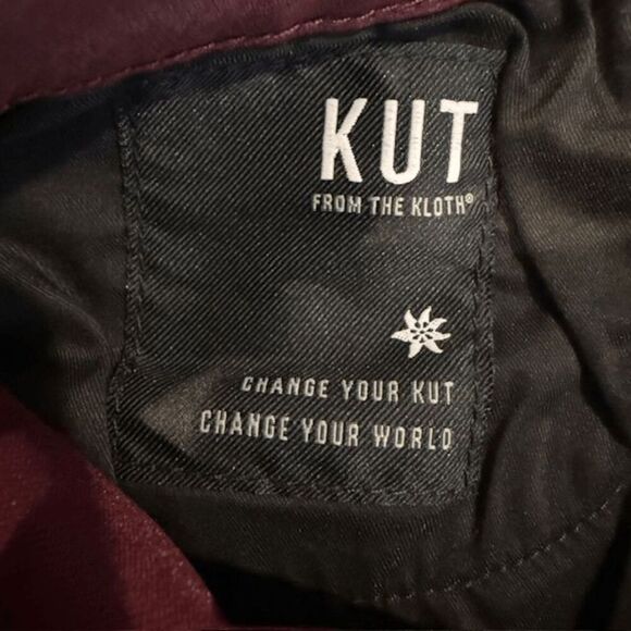 NWT KUT from the Kloth Connie High Rise Fab Ab Ankle Skiny Jeans Coated Wine 8 - Picture 9 of 16